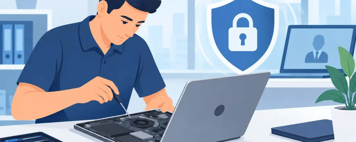 A Corporate Laptop Repair Example That Protects Work